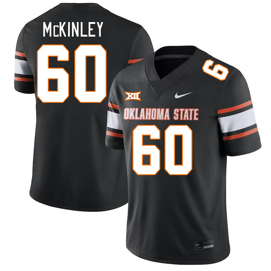 Men #60 Zach McKinley Oklahoma State Cowboys College Football Jerseys Stitched-Black